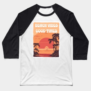 Summer Beach Sunset Baseball T-Shirt